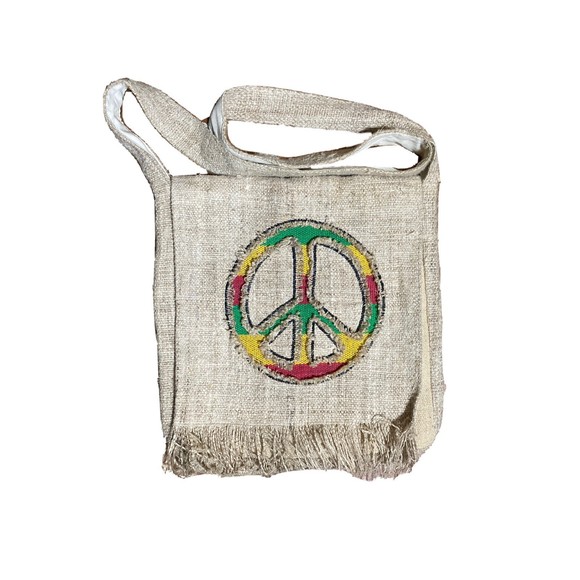 Kathmandu Imports Bags Vintage Kathmandu Imports Hemp Peace Sign